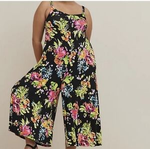 🆕️🌺FLORAL CULOTTE JUMPSUIT / ROMPER - SUPER SOFT - NEON 🌺